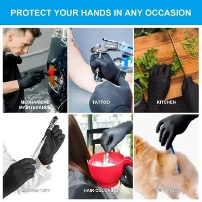 Black Disposable Nitrile Gloves