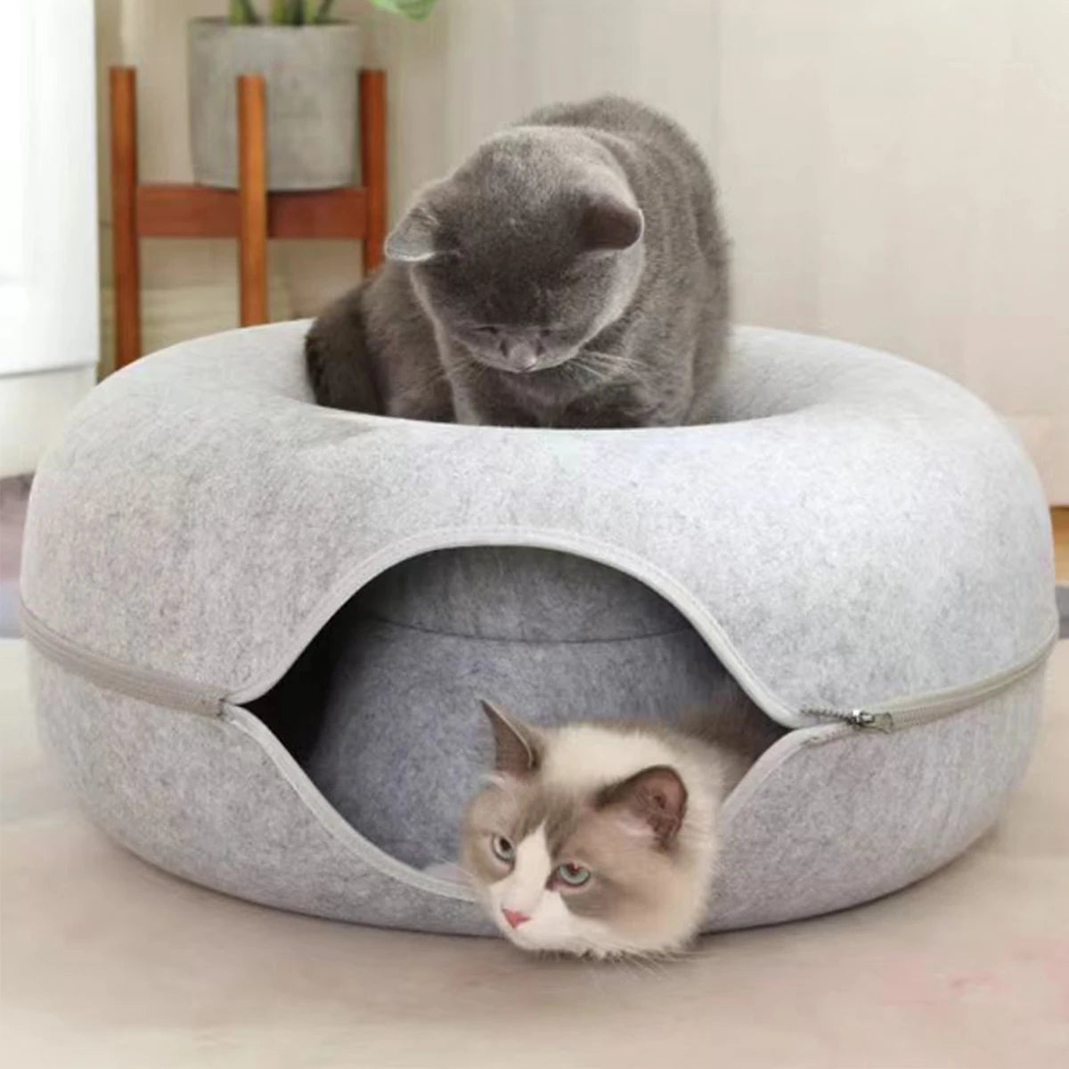 B-Tunnel Donut Cat Bed & Play Tunnel