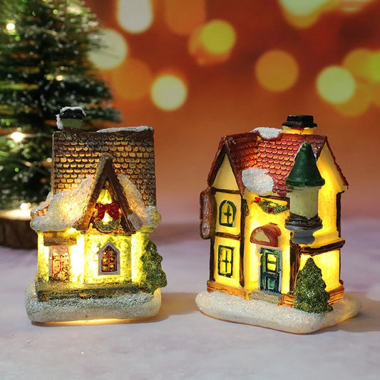 LED Mini Christmas House Ornament