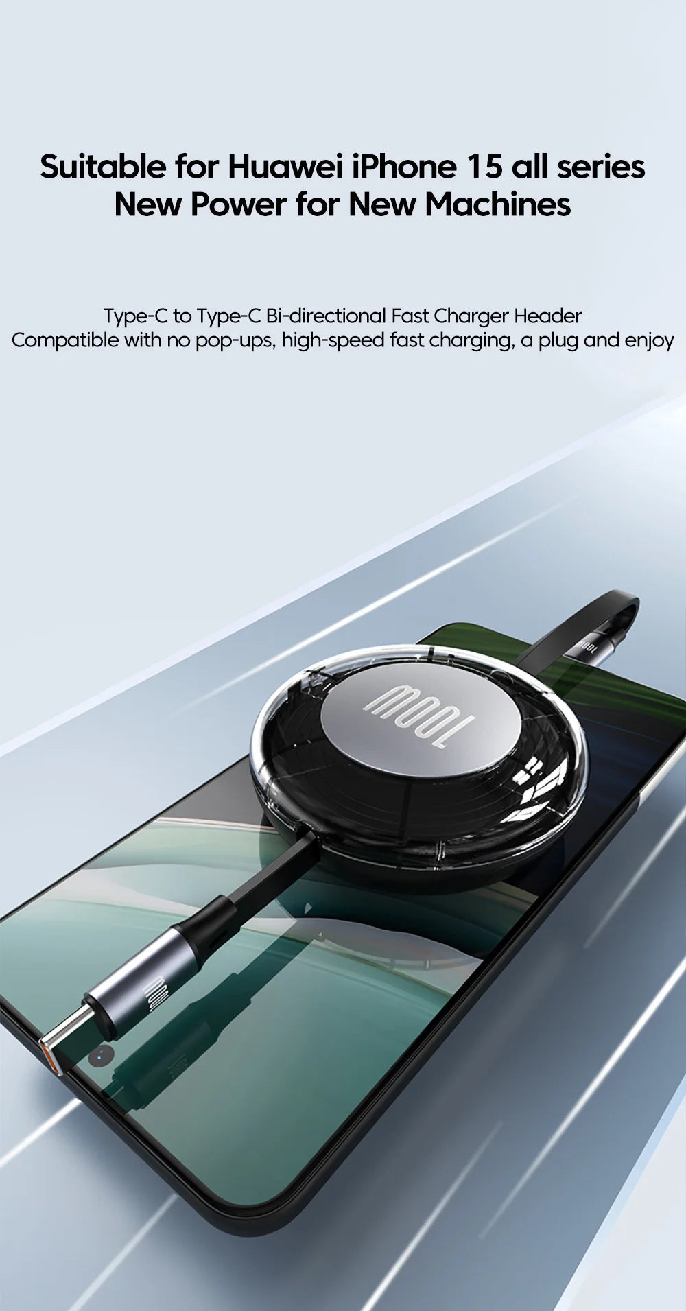 Retractable USB-C Fast Charging Cable