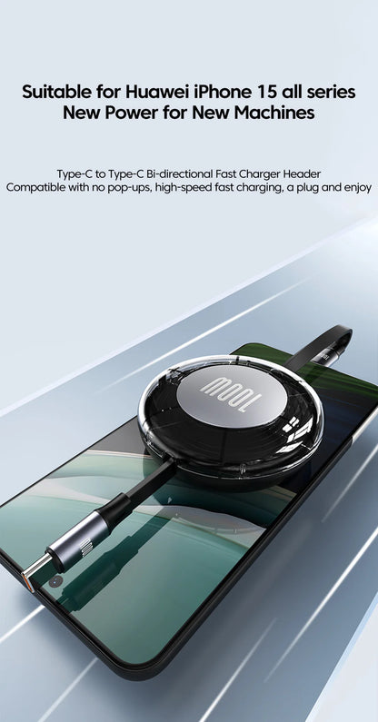 Retractable USB-C Fast Charging Cable