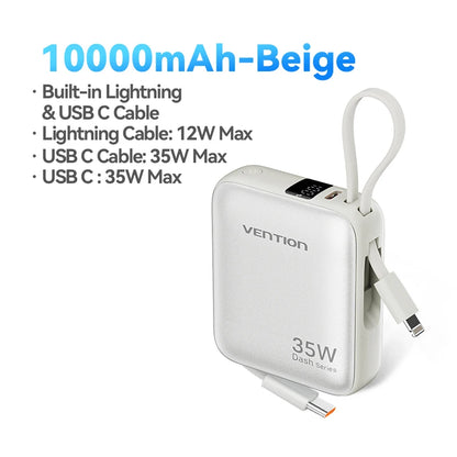 Vention 10000mAh 35W Fast Charging Power Bank