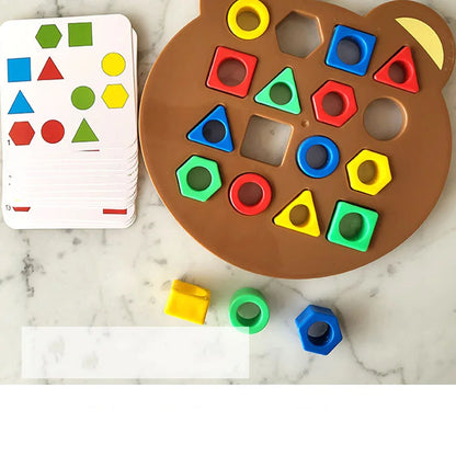 Wooden Montessori Geometric Shape Peg Puzzle