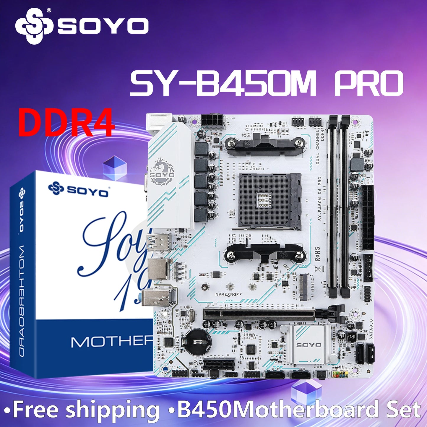 SOYO B450M AM4 Gaming Motherboard