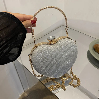 Heart Shape Evening Crossbody Bag