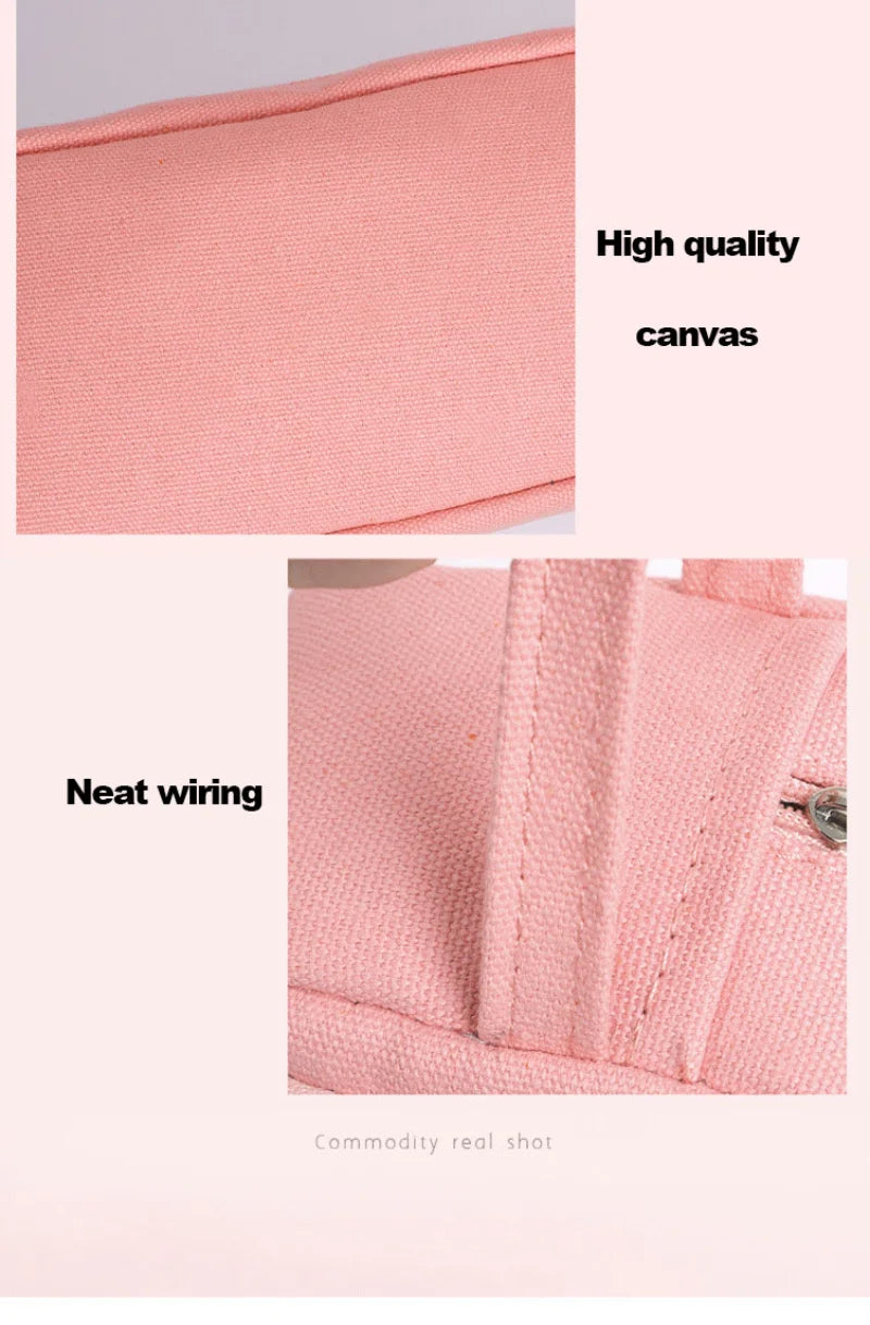 Large Capacity Canvas Pencil Case