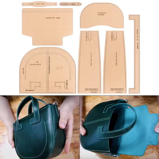 Semi-Circular Leather Handbag Template Set