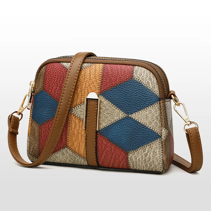 Women’s Designer Style Plaid Shoulder & Crossbody Tote Bag