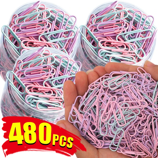 Pastel Metal Paper Clips Set