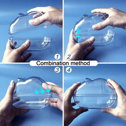 Transparent Hamster Sand Bath House