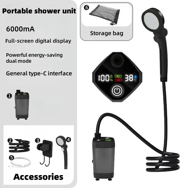Portable Rechargeable Camping Shower
