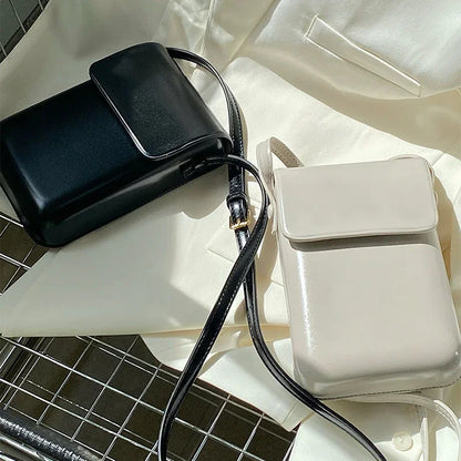 Mini PU Leather Flap Crossbody Phone Bag