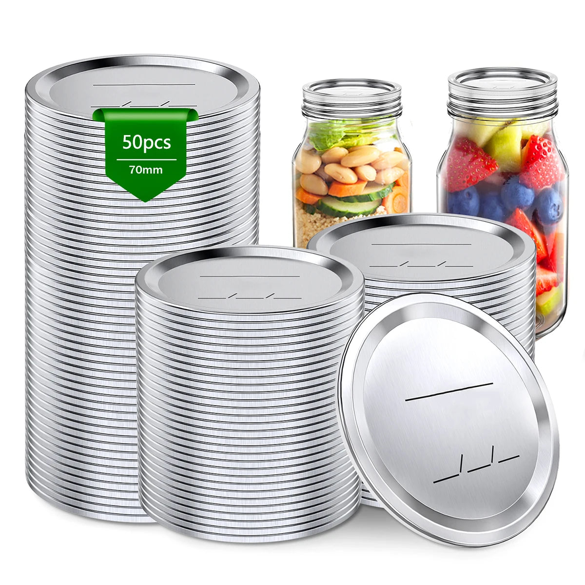 Tinplate Mason Jar Canning Lid Set