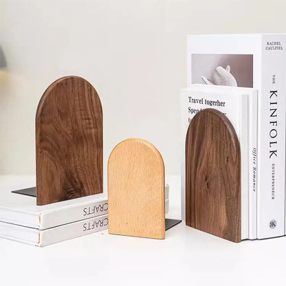 Natural Wooden Bookends