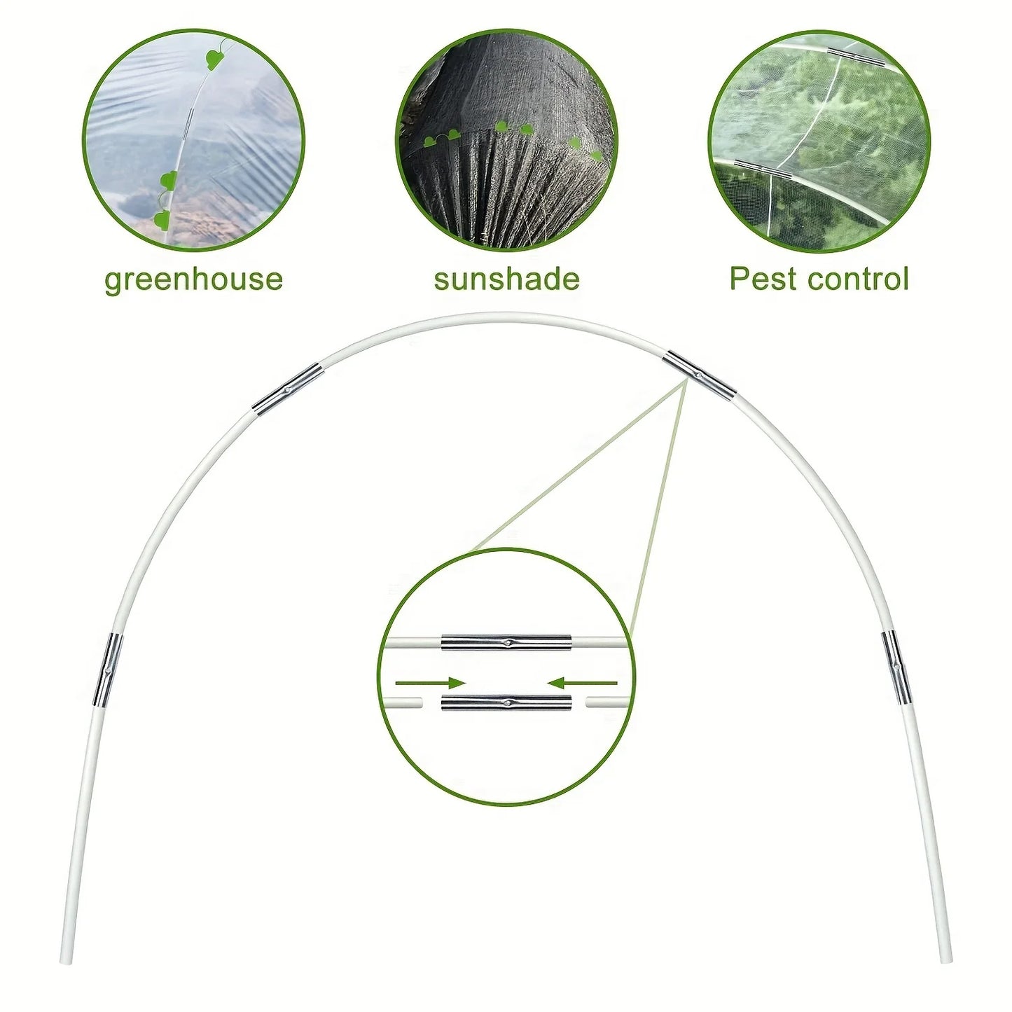 Fiberglass Greenhouse Hoop Support Kit
