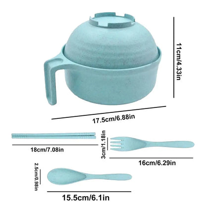 Microwave Ramen Cooker Bowl Set with Utensils