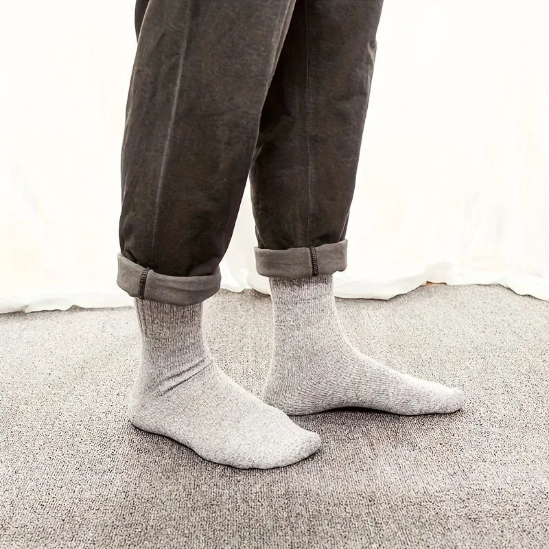 Men’s Thick Winter Crew Socks 5 Pairs