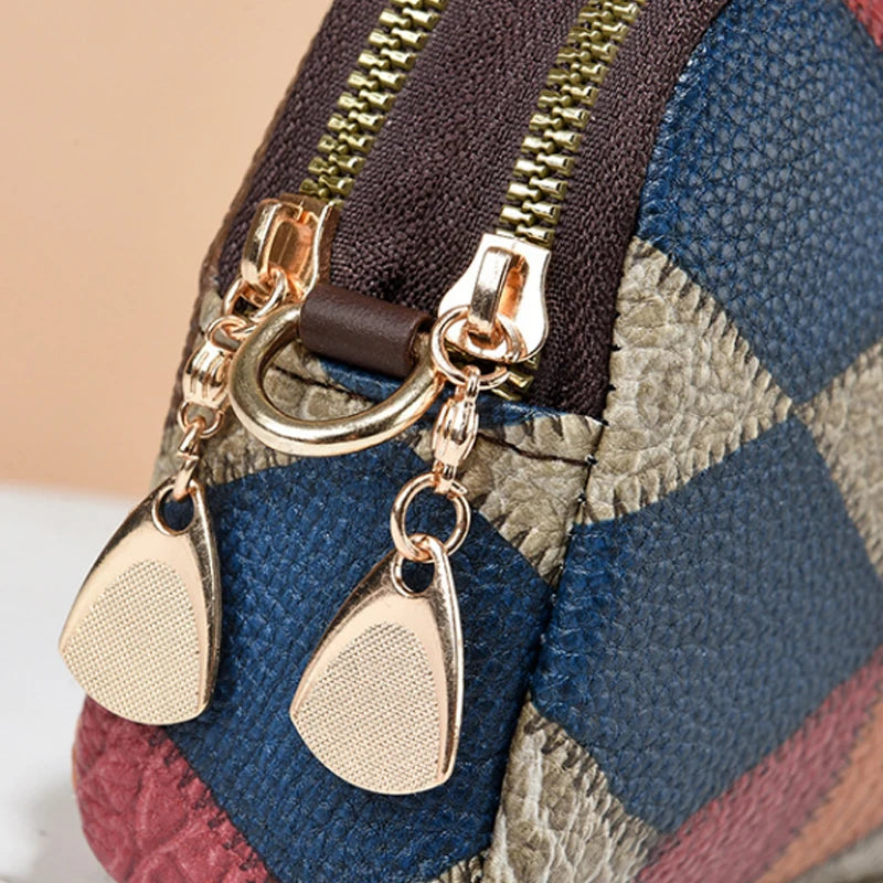 Women’s Designer Style Plaid Shoulder & Crossbody Tote Bag