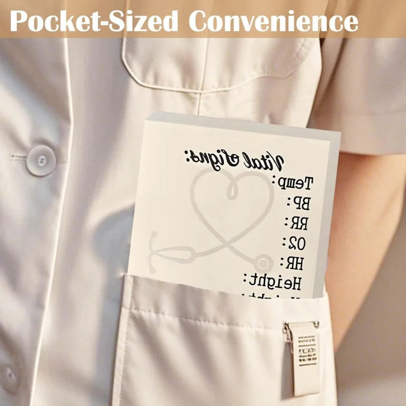 Patient Vital Signs Sticky Note Pad
