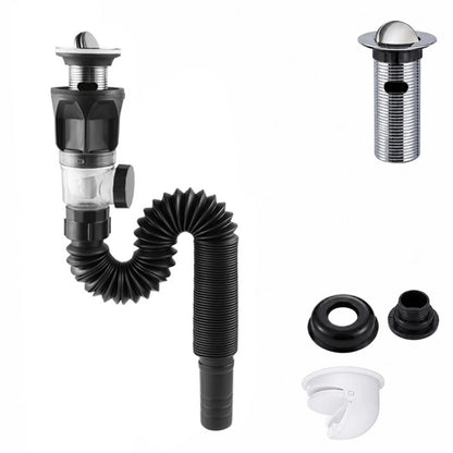 Kitchen & Bathroom Sink Drain Kit with Flexible Hose