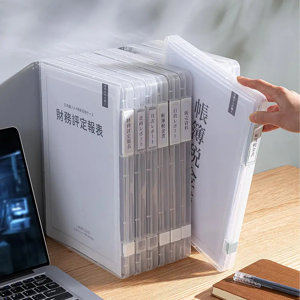 A4 Transparent Document Storage Box