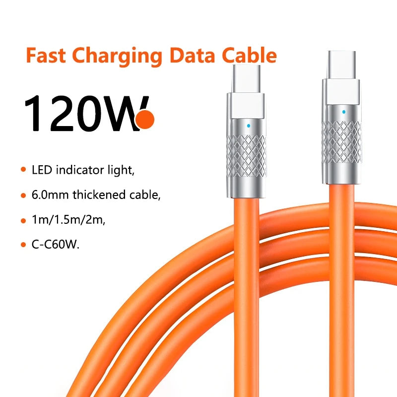 120W USB-C to USB-C Fast Charging Cable