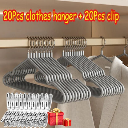 Non-Slip Metal Clothes Hangers for Suits, Jackets & Shirts