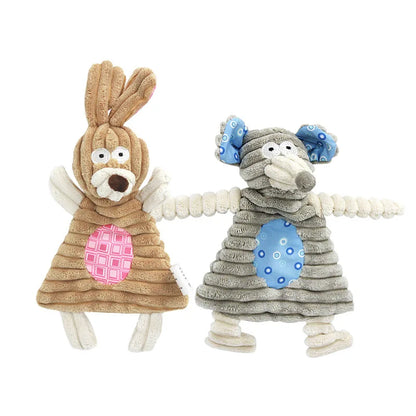 Cute Rabbit Crinkle Plush Squeaky Dog Chew Toy