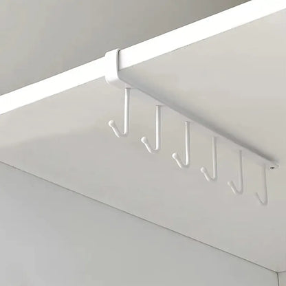 Iron Under-Shelf Storage Hook Rack