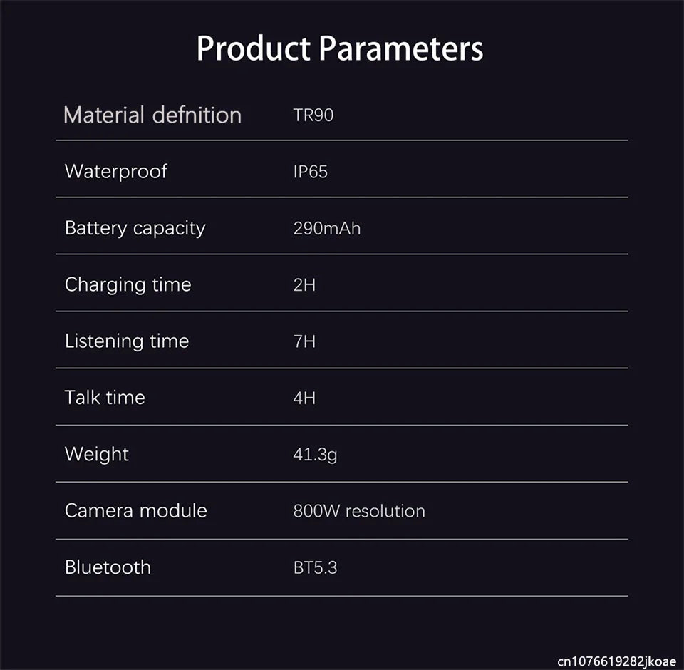 AI Camera Smart Glasses