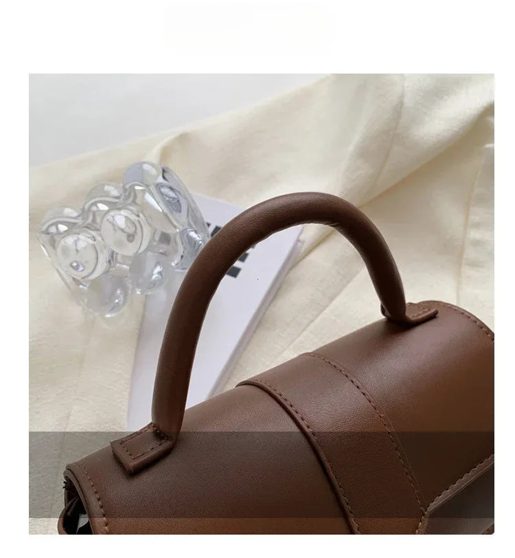 Vintage PU Leather Satchel Shoulder Bag