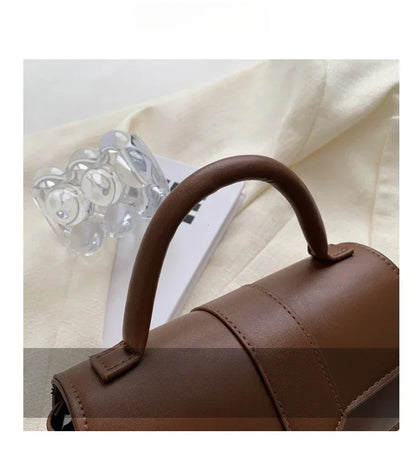 Vintage PU Leather Satchel Shoulder Bag