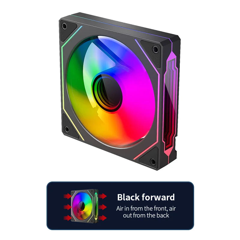 120mm ARGB Infinity Mirror Cooling Fan with PWM Control