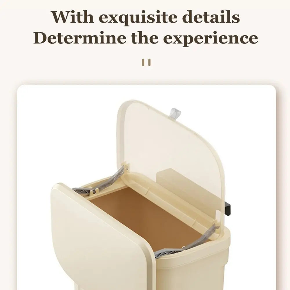 Wall-Mounted Under Sink Trash Can with Lid – 8.5L & 12L