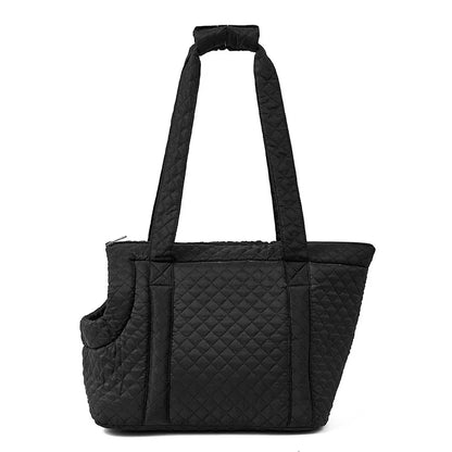 Quilted Pet Carrier Shoulder Bag