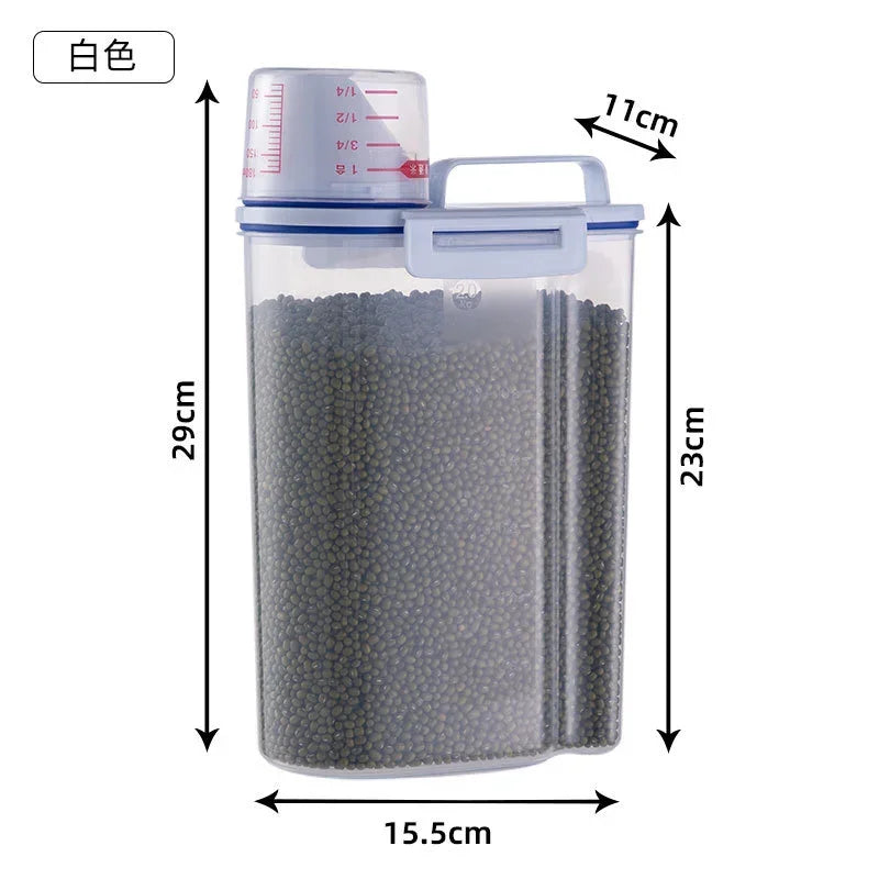 Premium Airtight Pet Food Storage Container with Measuring Cup