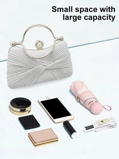 Beaded Pearl Evening Clutch