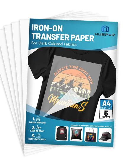 5 Sheets A4 Iron-On Heat Transfer Paper