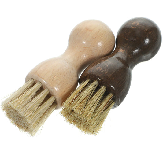 Pig Hair Shoe Cleaning & Polish Brush Set