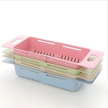 Adjustable Over-the-Sink Dish Drainer Basket