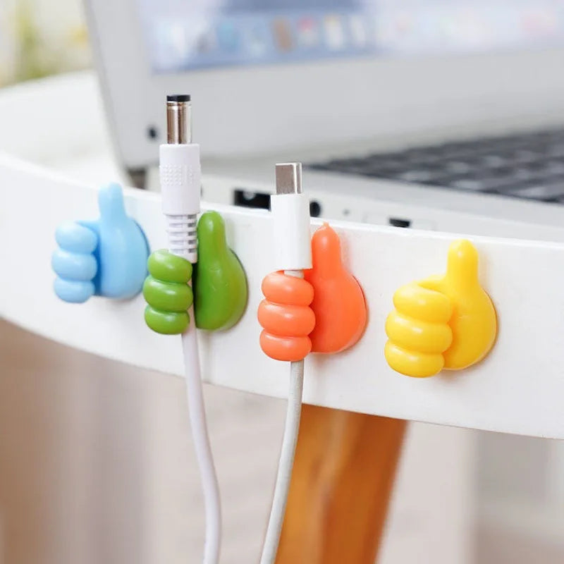 Thumb Silicone Cable Organizer Clips Set