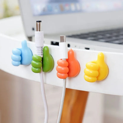 Thumb Silicone Cable Organizer Clips Set