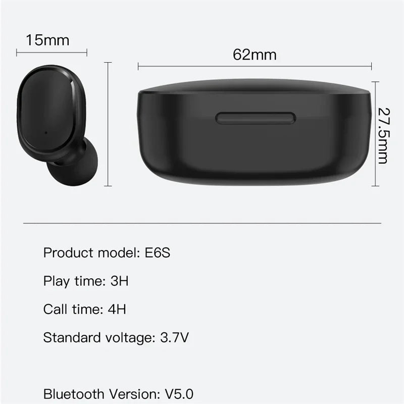 E6S Wireless Bluetooth Earbuds