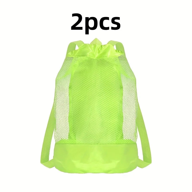 Large Capacity Mesh Beach Storage Backpack
