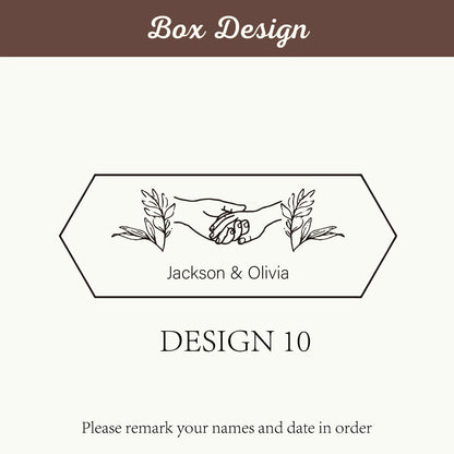 Personalized Wooden Double Ring Box with Clear Window