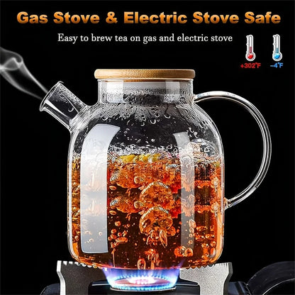 Large Capacity Heat-Resistant Glass Teapot