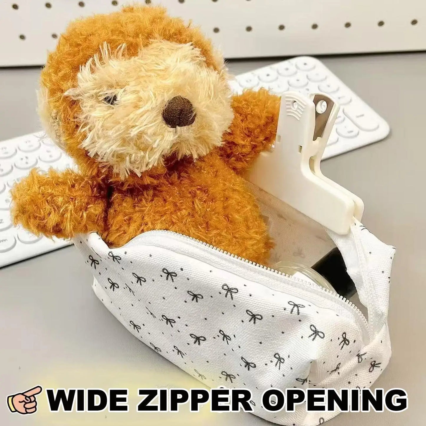 Large Capacity Bow Pencil Case