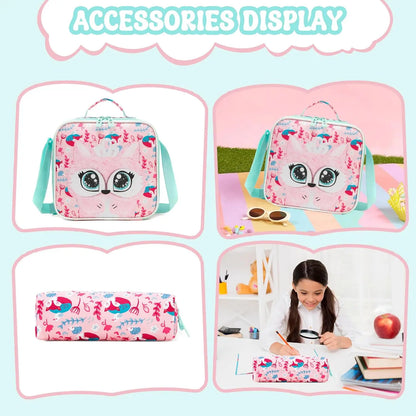 Girls 3-Piece School Backpack Set