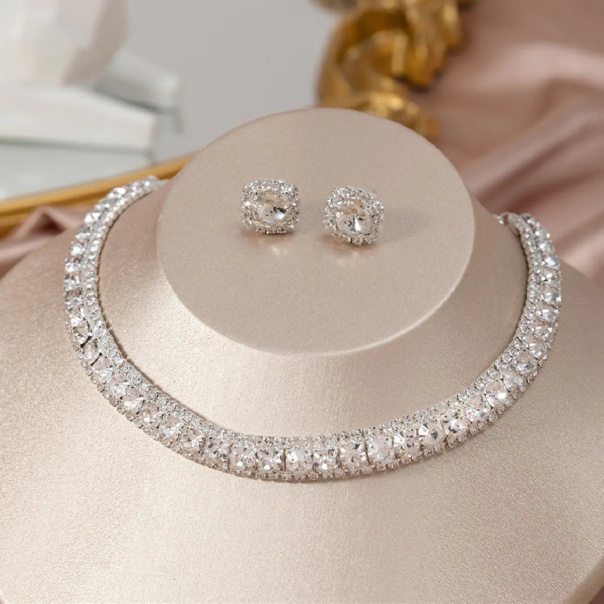 Colorful Crystal Necklace & Earring Set