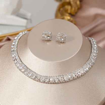 Colorful Crystal Necklace & Earring Set